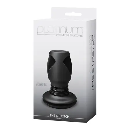 Doc Johnson The Stretch Open-Tunnel Plug Small Premium Silicone Black