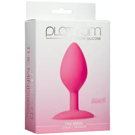 Doc Johnson The Minis Spade Silicone Plug Medium Black 3.5