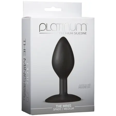 Doc Johnson The Minis Spade Model Medium Silicone Plug Black