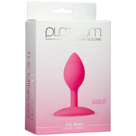 Doc Johnson The Minis Spade Small Silicone Plug, Black, 3