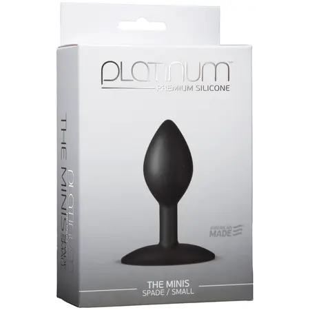 Doc Johnson The Minis Spade Small Silicone Plug Black 3