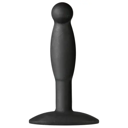 Doc Johnson The Minis Silicone Plug Small Black - Compact Anatomical Model
