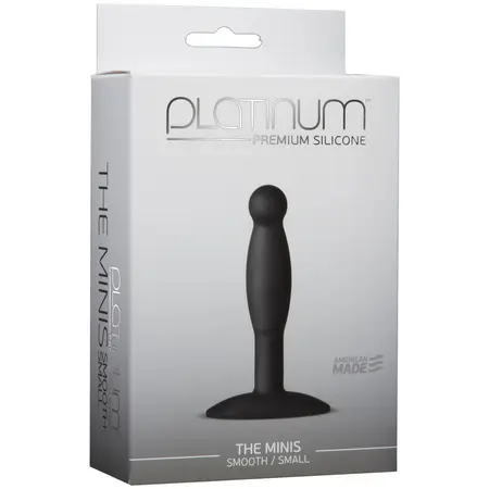 Doc Johnson The Minis Silicone Plug Small Black - Compact Anatomical Model