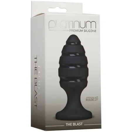 Doc Johnson The Blast Intimate Plug Platinum Silicone Black 11.4 cm