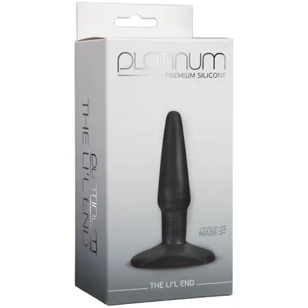Doc Johnson Li'L End Silicone Anal Plug Charcoal 3.5 inch Hygienic