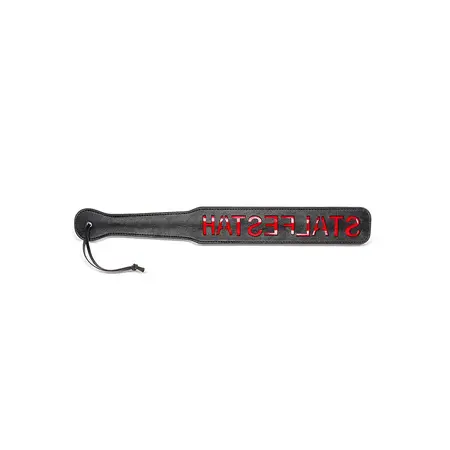 Ouch! HATSEFLATS Rectangular Paddle with Engraved Text, Black