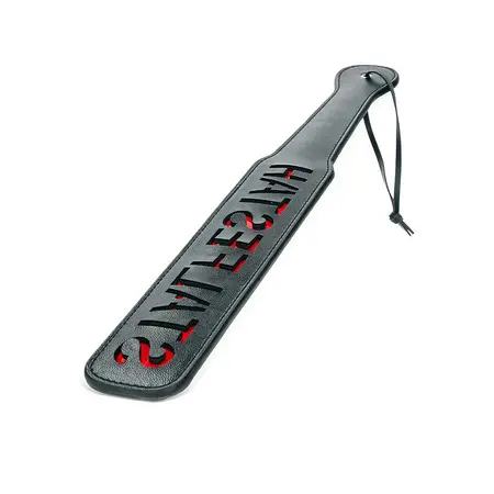 Ouch! HATSEFLATS Rectangular Paddle with Engraved Text, Black