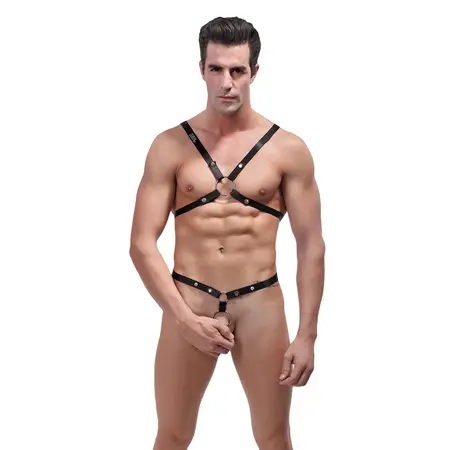 Male Power Rip Off Adjustable Harness Set Black One Size