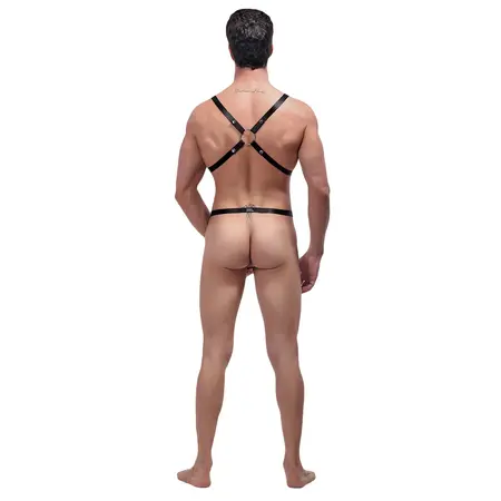 Male Power Rip Off Adjustable Harness Set Black One Size