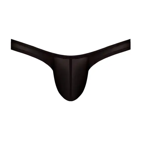 Male Power Euro Male Mesh Pouch Thong L/XL Black Comfort Fit
