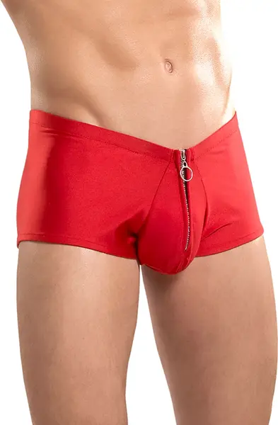 Male Power Nylon Spandeks Rastegljivi Mini Sorts sa Prednjim Rajfesluom L/XL Crveni