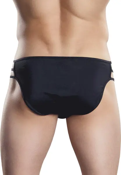 Male Power Cage Brief S/M Black - Stretch Comfort Fit Underwear