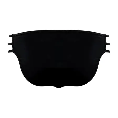 Male Power Cage Brief L/XL Black - Elastic Support Underwear