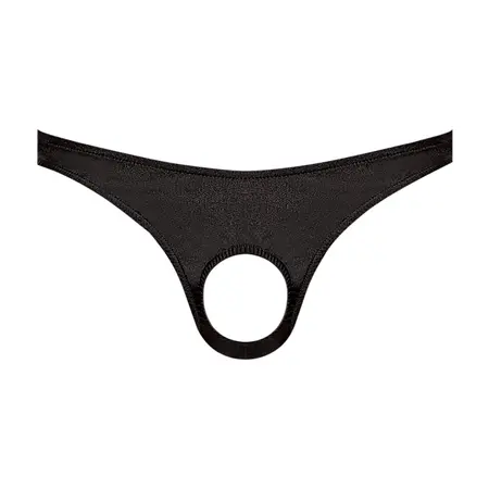 Male Power Nylon Spandex Pouchless Brief Black One Size Modern Fit