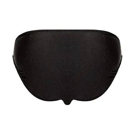 Male Power Nylon Spandex Pouchless Brief Black One Size Modern Fit