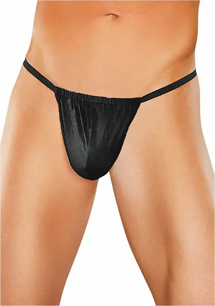 Male Power Nylon Spandex Posing Strap Black One Size Adjustable Fit