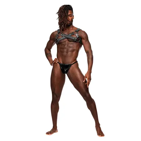 Male Power Virgo Podesivi Pojas Imitacija Kože Crni One Size