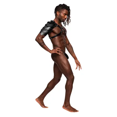 Male Power Aquarius Adjustable Harness Imitation Leather Black One Size
