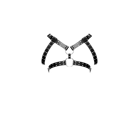Male Power Gemini Adjustable Imitation Leather Harness Black One Size