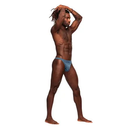 Male Power Inter-Mingle Bong V Thong S/M Blue - Enhanced Comfort Design