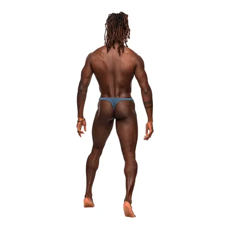 Male Power Inter-Mingle Bong V Thong S/M Blue - Enhanced Comfort Design