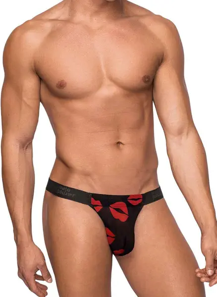 Male Power Microstring S/M Crna - Niski Struk sa Mekanim Pojasom