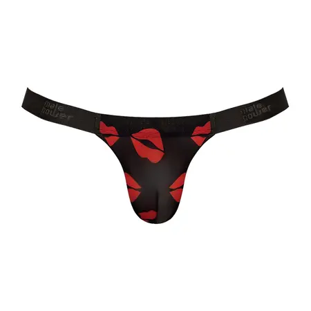 Male Power Microstring L/XL Intimate Thong Black Comfort Fit