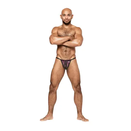 Male Power Uplift Strap Purple - Contoured Pouch, One Size