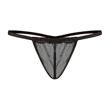 Male Power Stretch Net Comfort Posing Strap One Size Black