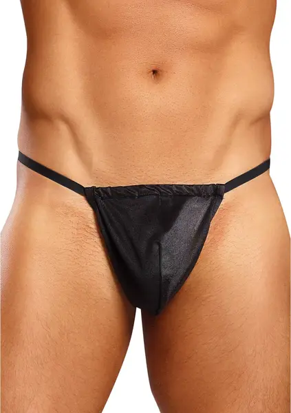 Male Power Satin Spandex Comfort Strap Black One Size