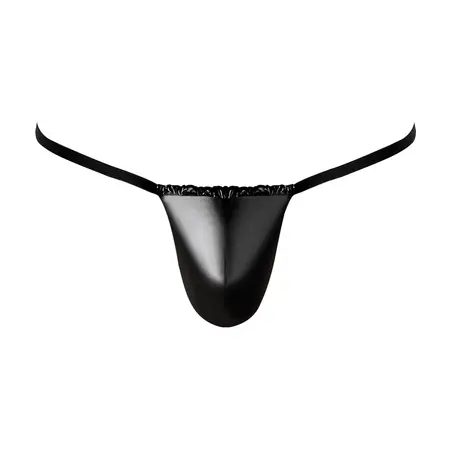 Male Power Liquid Onyx Posing Strap Black One Size Comfort Fit