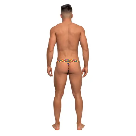 Male Power Bong Thong L/XL - Pride Fest Comfort Fit, Multicolor