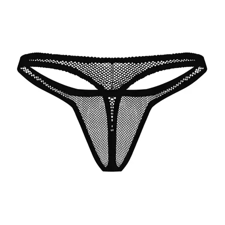 Male Power Stretch Net Comfort Bong Thong S/M Black