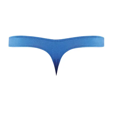 Male Power Satin Spandex Comfort Thong L/XL Royal Blue