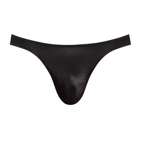 Male Power Satin Spandeks Bong Thong L/XL Crna - Udoban Kroj