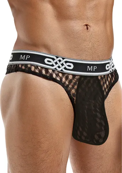 Male Power Lo Rise Thong S/M Crna - Niski Pojas Udoban Kroj