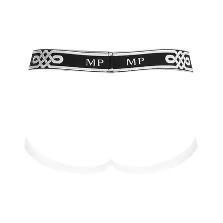 Male Power Peep Show Jockstrap L/XL White - Elastic Support System