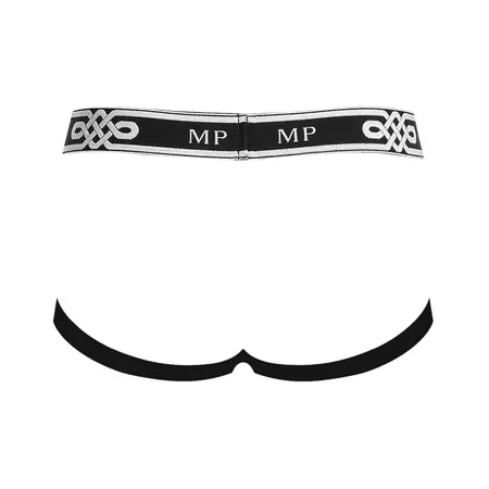 Male Power Peep Show Jock Ring S/M Black - Comfort Elastic Design