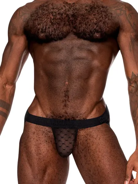 Male Power Heart Breaker Jock S/M Black Comfort Fit Waistband