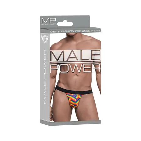 Male Power Pride Fest Jockstrap L/XL - Vibrant Low Rise Support