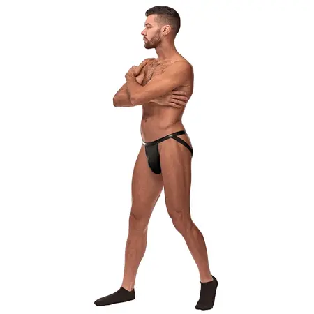 Male Power Cage Matte Strappy Support Jock L/XL Black