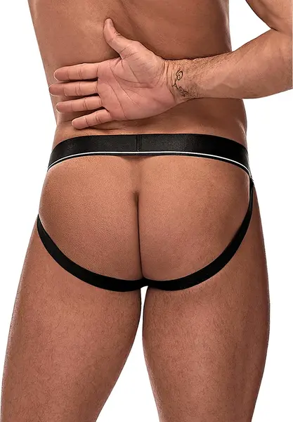 Male Power Cock Pit Net Jock L/XL Burgundy - Detachable Pouch System