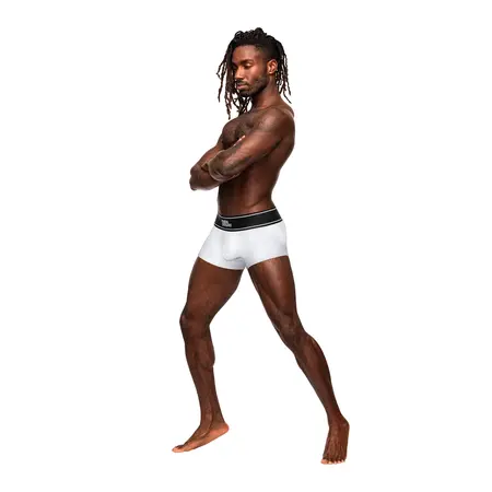 Male Power Modal Rib Pouch Short S Bela - Mekani modal i podržavajući kroj