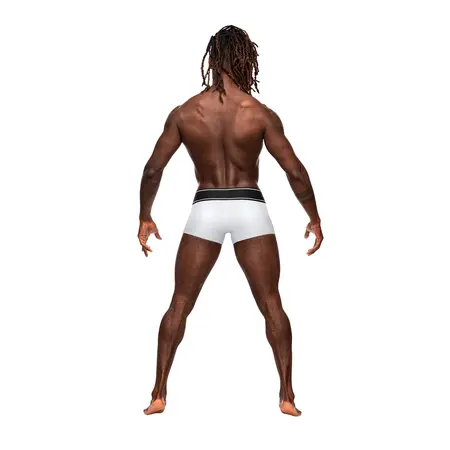 Male Power Modal Rib Pouch Short M White - Anatomical Comfort Fit