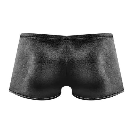Male Power Lo Rise Satin Spandex Shorts M Black Comfort Fit