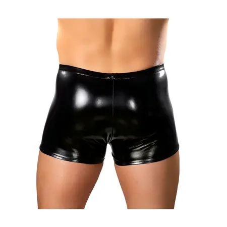 Male Power Liquid Onyx Comfort Shorts with Zipper M Black