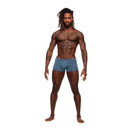 Male Power Mini Short S Plava - Nizak struk rastegljive gaćice