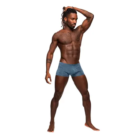 Male Power Mini Short S Plava - Nizak struk rastegljive gaćice