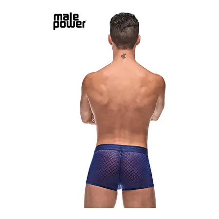 Male Power Mini Short S Tamnoplavi - Diamond Mesh Kolekcija, Udoban Kroj
