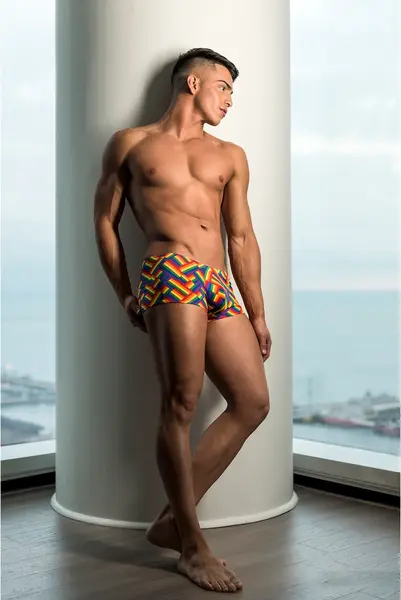 Male Power Mini Short S Pride Fest Nizak Struk Šareni Dizajn